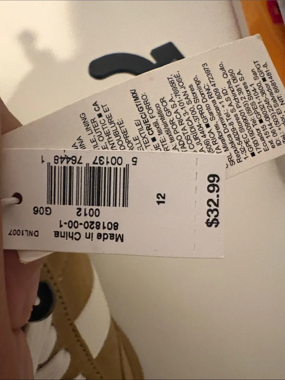 Old Navy Kids Brown Suede Sneakers with White Stripe